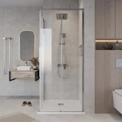 Душевой уголок Grossman Galaxy 80х80х195 см, стекло прозрачное/профиль хром 6