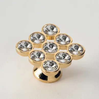 EBAN 9 Strass, ручка-кнопка для мебели, цвет: Swarovski золото FACSTPO09OR 0