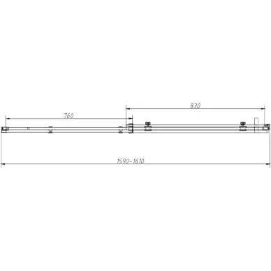 Душевая дверь Vincea Como-N VDS-4CN160CL 160x195 см, профиль хром/стекло прозрачное 5