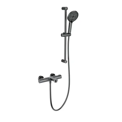 Смеситель для ванны Wonzon & Woghand WW-C2018-A-BGG термостатический, темный графит 0