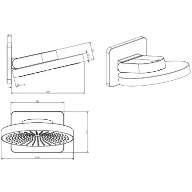 Душевая система Vincea Inspire VSFW-3I21MT1MB встраиваемая термостатическая, двухрежимная, чёрная матовая 5