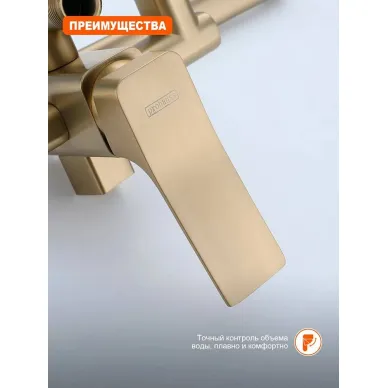 Душевая система Prohanss P62 P62.24.03 золотой сатин 8