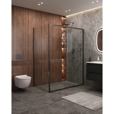Душевой уголок Cezares Molveno MOLVENO-AH-11-160/90-C-GM-IV 160х90 профиль оружейная сталь/стекло прозрачное 1