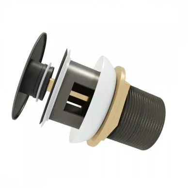 Сливной набор для раковины Teymi Solli T140203 с переливом, click-clack, графит матовый 9