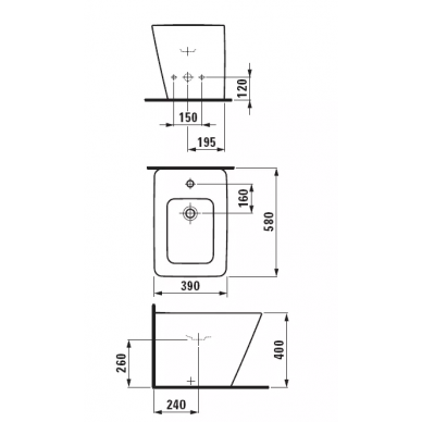 Биде напольное Laufen Alessi Dot (3290.1) 1