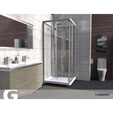 Душевая кабина Ido Showerama 10-5 Comfort (90х90) (профиль белый, прозрачное/матовое стекло) 5
