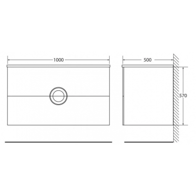 Тумба для ванной Belbagno Onda 100 (Bianco Lucido) 2