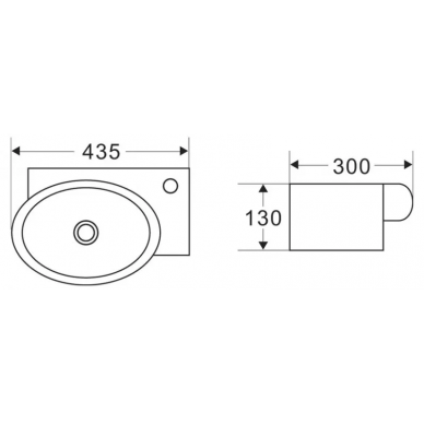 Раковина накладная BelBagno (BB1060) (43,5 см) 1