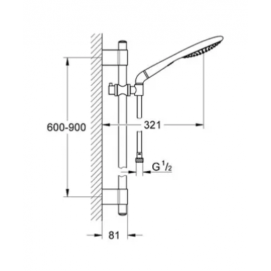 Душевой гарнитур Grohe Rainshower Solo (27273001) 1