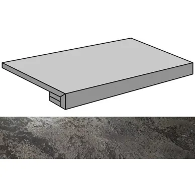 Iridio Black Lappato Gradone Rec-60 29.75x59.55 0