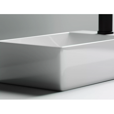 Раковина накладная Ceramicanova Element (CN5007) (37.5 см) прямоугольная, смеситель справа 7