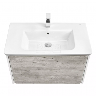 Тумба для ванной Roca Ronda (ZRU9303004) (80 см) белый глянец/бетон 8