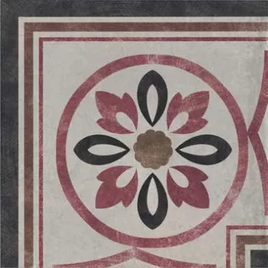 1036808 Rivalta Angolo Greca Fiore GRIGIO PZ 20x20 0