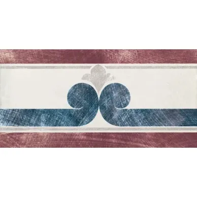 1036821 Via Emilia Fascia BIANCO-BORDEAUX 10x20 0