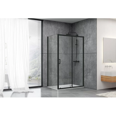 Душевой уголок Schwarzer Diamant	(AG30110B-S90B) 110х90х190 5