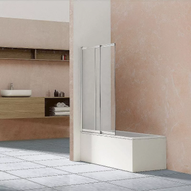 Шторка для ванной Vincea Extra (VSB-1E100CL) 100х145 см, хром, стекло прозрачное 6