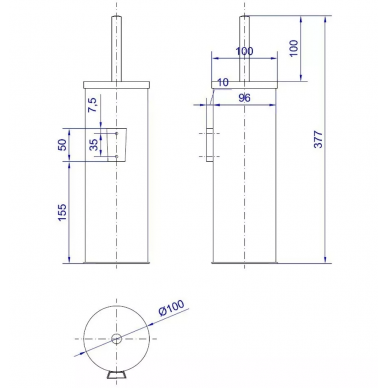 Ершик Nofer Classic (09059.S) матовый 1