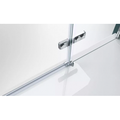 Душевая дверь BelBagno 120 (KRAFT-B-12-60/60-C-Cr-L) левая,  профиль хром/стекло прозрачное 5