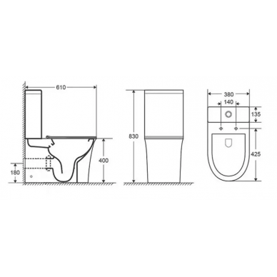 Унитаз напольный Cerutti SPA Avisio (CT8459) безободковый. микролифт 6