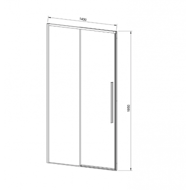 Душевая дверь Vincea Slim-N (VDS-4SN140CL) 140x195 см, профиль хром/стекло прозрачное 2