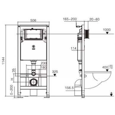 Инсталляция Welt Wasser AMBERG 506 ST + NESENBACH 004 GL-WT + AMBERG RD-CR в комплекте с унитазом, безободковый, с сидением микролифт 5