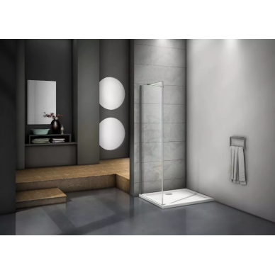 Боковая стенка Good Door Mokka SP-90-C-WE (90 см) профиль белый/ стекло прозрачное 0
