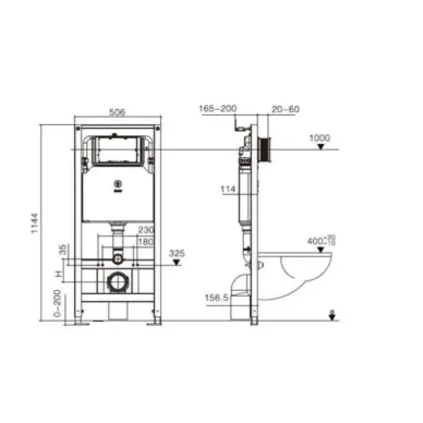 Инсталляция Welt Wasser AMBERG 506 ST + MERZBACH 041 XL MT-BL + Amberg RD-BL в комплекте с унитазом, безободковый, с сидением микролифт 6