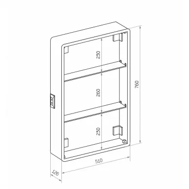 Зеркальный шкаф Art&Max Platino AM-Pla-550-800-1D-R-DS-F 55x80 см с LED подсветкой, bianco lucido 8