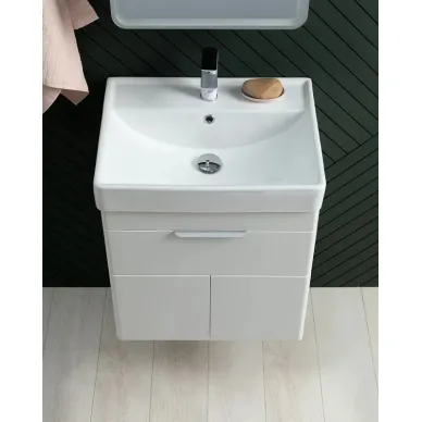 Тумба для ванной Aquanet Ирис New 310147 50 см, белая глянцевая 2