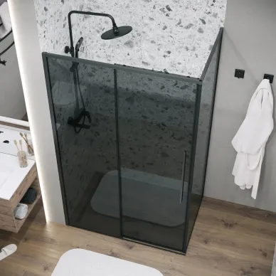 Душевой уголок Grossman Galaxy 130х80х195 см, стекло тонированное/профиль чёрный 5