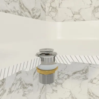 Сливной набор для раковины Teymi Ritta T140125 с переливом, click-clack, хром 5