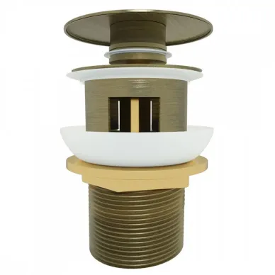 Сливной набор для раковины Teymi Solli T140204 с переливом, click-clack, бронза матовая 8