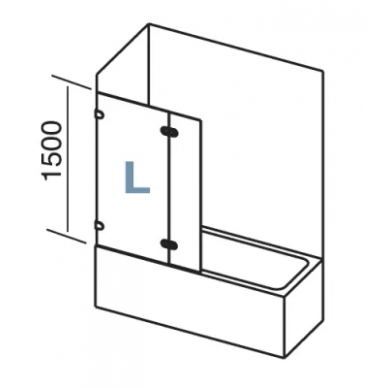 Шторка для ванной Ravak Glassline GVS2 (78LA0A00Z1) 1
