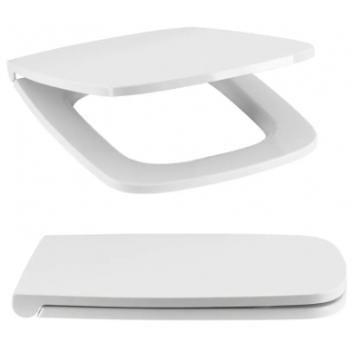 Унитаз напольный Santek Нео Rimless (1WH302418) (двойной смыв) безободковый с сиденьем микролифт Slim 1