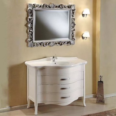 Тумба для ванной Tiffany World Armony 7224CR Bianco puro с раковиной Tiffany Guinone 0