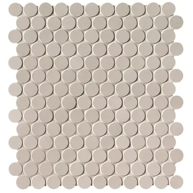 fNSU Milano&Floor Beige Round Mosaico Matt 29.5x32.5 0