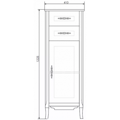 Шкаф Comforty Версаль-40 (41x122.5x40.8 см), слоновая кость 5