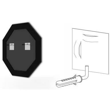 Зеркало Evoform Octagon (BY 3811) в багетной раме, алюминий (56,6х56,6 см) 2