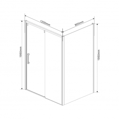 Душевой уголок Vincea Lugano (VSR-1L9012CL) 120х90х190 см, профиль хром/стекло прозрачное 6