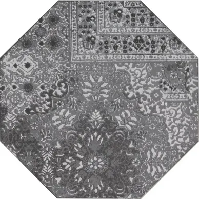 1046949 RIABITA OTTAGONA PATTERN BLACK MQ 24x24 0
