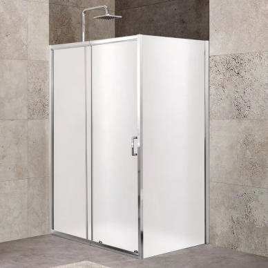 Душевой уголок BelBagno Unique (UNIQUE-AH-1-110/125-80-M-Cr) 125х80х190 см, профиль хром/стекло матовое 8