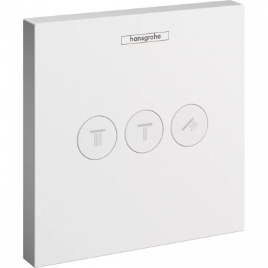 Переключатель потоков Hansgrohe ShowerSelect (15764700) на три потребителя, матовый белый 0