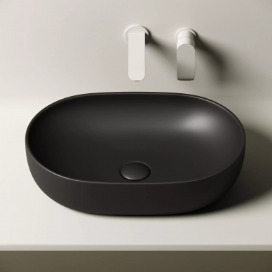 Раковина накладная Ceramicanova Element (CN6047MB) (60x41.5 см) (черный матовый) 6