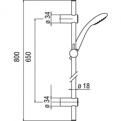 Душевой гарнитур Nobili Shower (AD140/39CR) 1jet 1