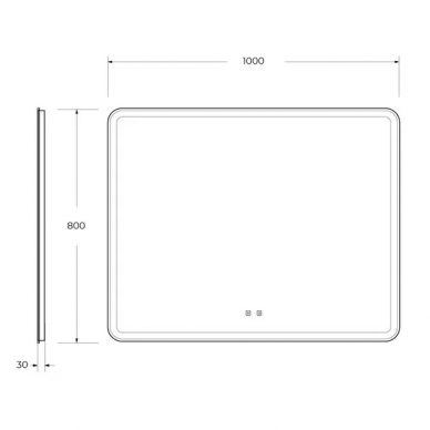 Зеркало BelBagno Marino (SPC-MAR-1000-800-LED-TCH-SND) (100 см) со встроенной подсветкой, голосовым управлением и подогревом 9