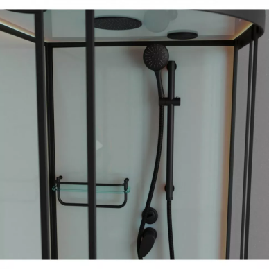 Душевая кабина Frank F409/2 Black (147009) 90х90х220 см, прозрачное стекло 9