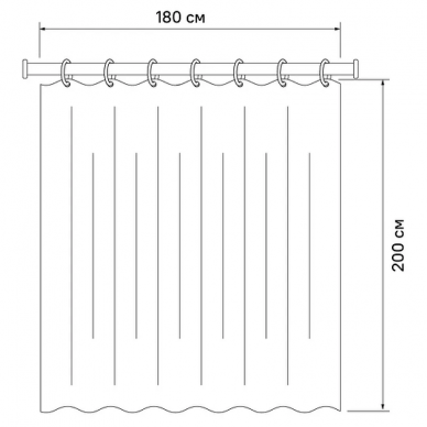 Шторка для ванной Iddis Base 180х200 (BS05P18i11) Зеленая 7