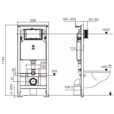Инсталляция Welt Wasser AMBERG 506 ST + JECKENBACH 004 GL-WT + AMBERG RD-BL в комплекте с унитазом, безободковый, с сидением микролифт 8