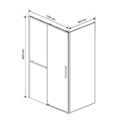 Душевой уголок Vincea Slim Soft (VSR-1SS8012CLB) 120х80х200 см, профиль черный/стекло прозрачное 8