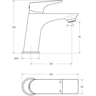 Смеситель для раковины BelBagno Marino (MARINO-LVM-CRM-W0) (хром) 7